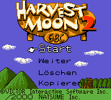 Harvest Moon 2 GBC (Germany) Title Screen